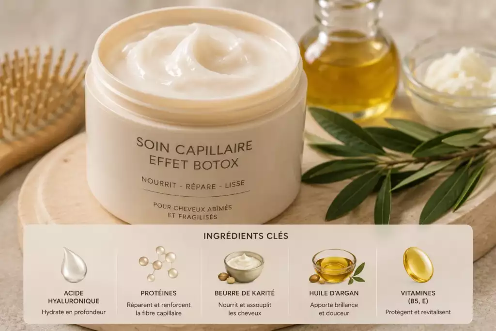 Produit de soin botox capillaire et sa composition