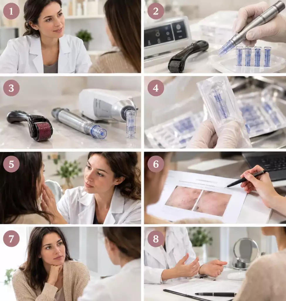 questions à poser à un praticien avant une séance de microneedling